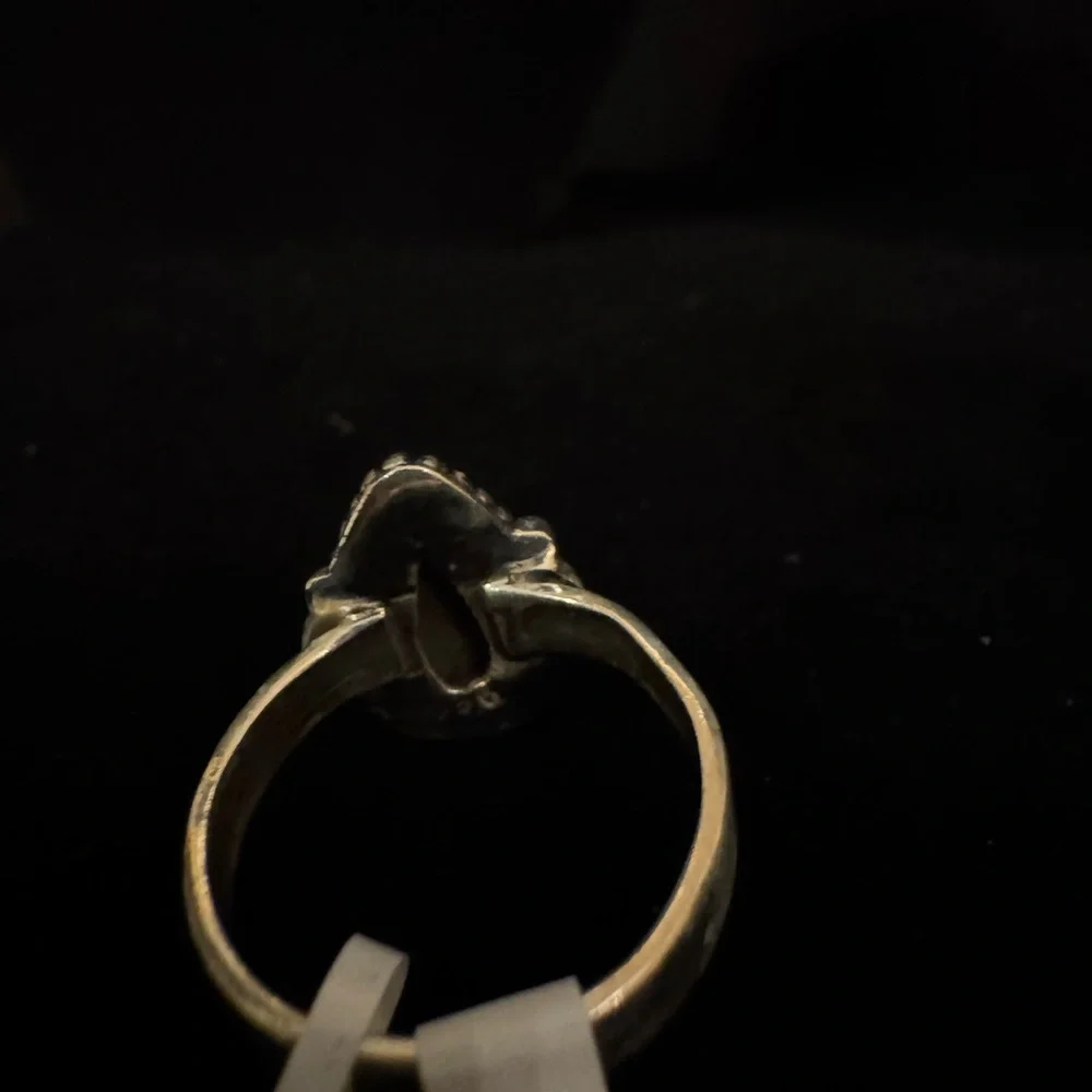 Elegant sterling Silver and eye‎ agate Stone Ring